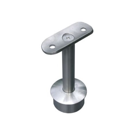 [QUALITE FRANCAISE] - Support de main courante droit pour tube de Ø42,4mm - Longueur 80mm - À manchonner - Inox 316