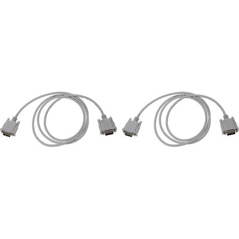 câbles adaptateurs VGA DB15 mâle vers RS232 DB9 mâle / Câble d'extension graphique vidéo (blanc, 1,4 mètre) (1/5)