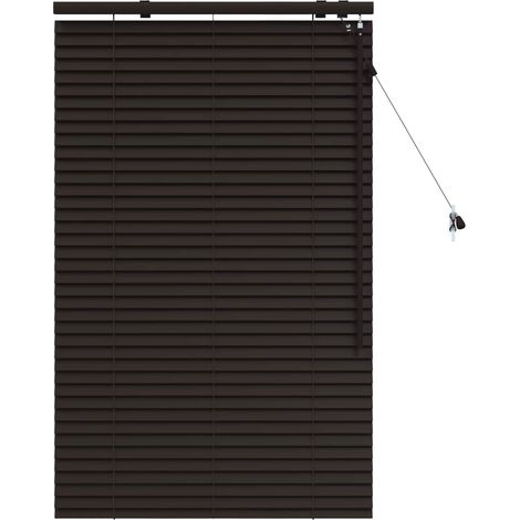 Persiana Veneciana Marrón Oscuro 80 x 130 cm 35 mm vidaXL
