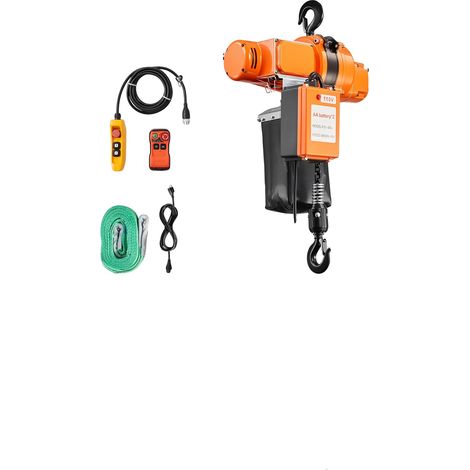 Palans à chaîne électrique, capacité de 1100 lbs, hauteur de levage de 20 pieds, 1100 lbs (1/2)