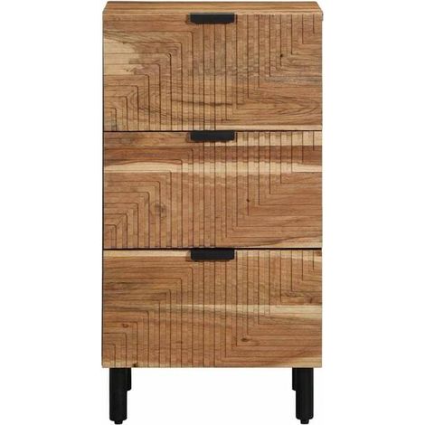 Buffet Bas de Cuisine avec Portes et Étagères, Meuble de Rangement 40x33x75 cm pour Salon ou Entrée (1/5)