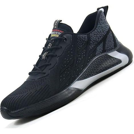 Chaussures de sécurité homme antidérapantes, bottes de travail avec embout acier, sneakers anti-perforation pour chantier, chaussures renforcées résistantes aux chocs, style urbain confortable. (1/5)