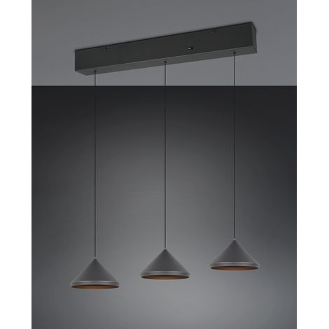 Suspension 3 lumières Laguna noir - 336210332 (1/3)