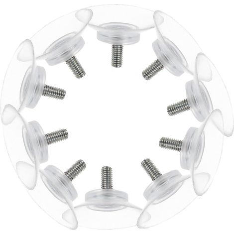Lot de 10 Ventouses Transparentes en PVC Vis Filetées Petites Ventouses pour Plateau en Verre Fixation Stable et Polyvalente pour Meubles en Verre Accessoires de Mobilier pour