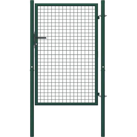 Cancello Pedonale Cancelletto Recinzione Giardino Acciaio 106x171 con Chiave (1/5)