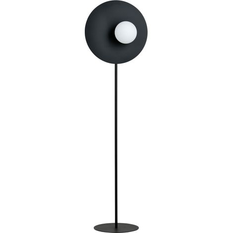 Lampadaire OSLO noir/opal métal verre 145cm E14 Emibig (1/5)