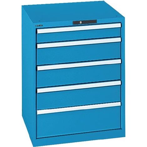 Schubladenschrank 36x36E H850xB717xT725mm 5 Schubladen Vollauszug RAL5012 LISTA (1/2)
