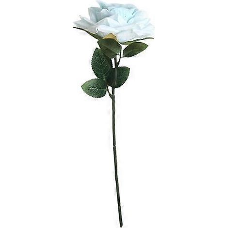 1 rose artificielle de 37 cm à composer soi-même, pour fête, mariage, bureau ou décoration intérieure.bleu clair (1/5)