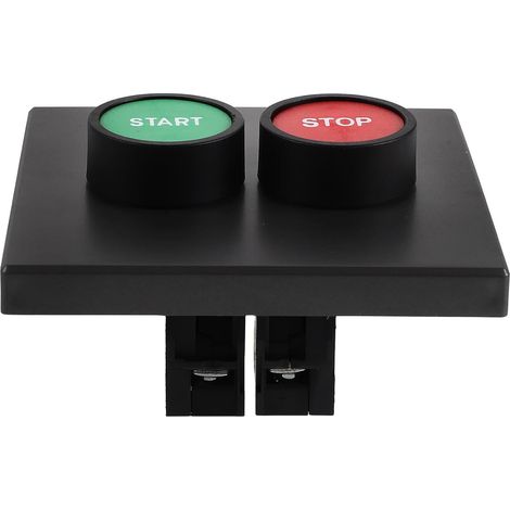 Boîtier de Commutation à Bouton-poussoir Momentané, Panneau de Commande 86 Type, 2 Boutons, Plastique, Rouge et Vert, Arrêt D'urgence, Montage Encastré, pour Ascenseur et Moteur (1/5)