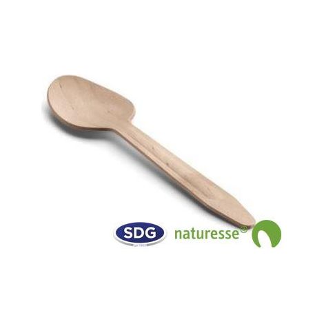Cuillère en Bois Naturel 16,5 cm - SDG - Lot de 2000