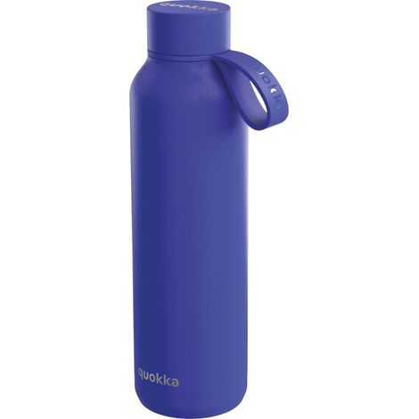 Quokka Solid con cinturino - Thermos in acciaio inossidabile da 630 ml con cinturino (blu crepuscolo) (1/5)