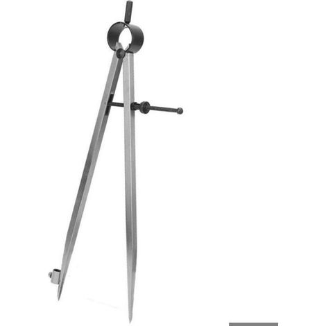 Compas De Dessin - Acier Au Carbone - 300 Mm - Pour Métal Et Cuir - 1 Pièce (1/5)