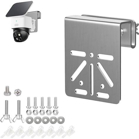 Support de Gouttière en Acier Inoxydable pour SoloCam S340, Installation sans Perçage, Compatible Caméras IP PTZ Solaire, Vis Antirouille Incluses, Extérieur (1/5)