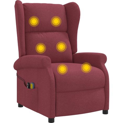 Rosso Vino Tessuto vidaXL (1/5)