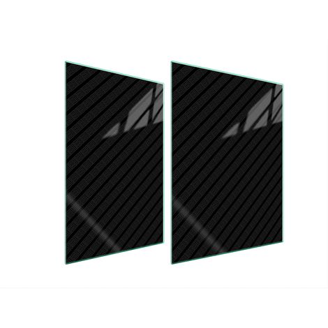 PLACA PROTECTORA DE VIDRIO PARA ESTUFA 70x52 NEGRO (1/5)