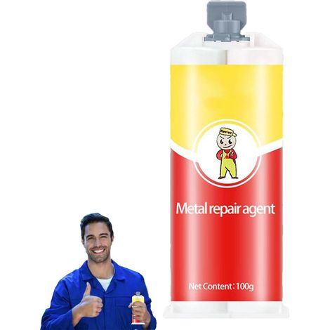 Colle forte pour métal Résistant à la chaleur, imperméable, séchage Colle Adhésive De Liaison Métal Pour peindre, tarauder, percer, polir, verre, céramique, acier inoxydable, bois (1/5)
