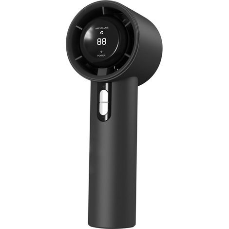 Ventilatore portatile ricaricabile,ad alta velocità con display digitale,con 100 velocità regolabili,ideale per i viaggi (nero) (1/5)