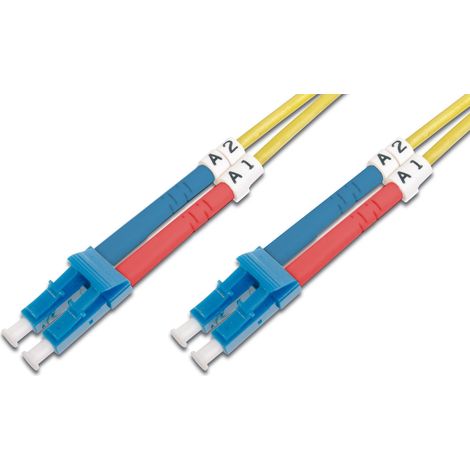 Câbles réseau et DAC DIGITUS FO patch cord duplex LC to LC SM OS2 09/125u 1 m 1m de longueur