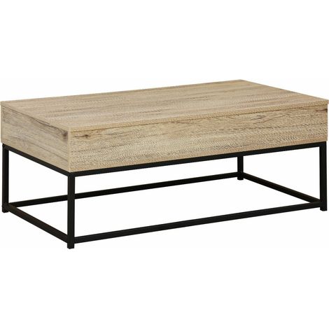 Liftable coffee table, Loft, Natural, 100x55x40.5 cm (1/5)