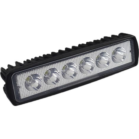 Projecteur de travail LED pour voiture 18 W 12 V à 30 V 1800 lm 6500 K blanc chaud, compatible avec tous les véhicules (1/5)