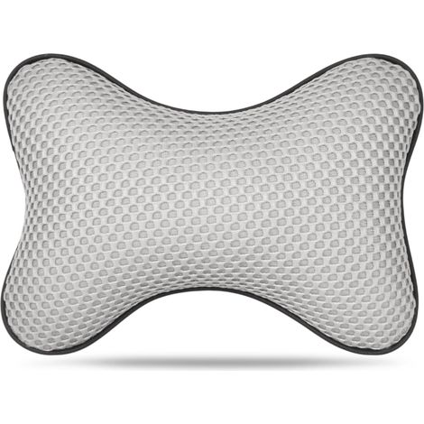 Appui-tête de voiture en cuir PU, oreiller cervical confortable, 28 x 20 cm, siège de voiture, soutien du cou, coussin de voiture respirant, oreiller anti-fatigue, absorption des chocs, accessoires de (1/5)