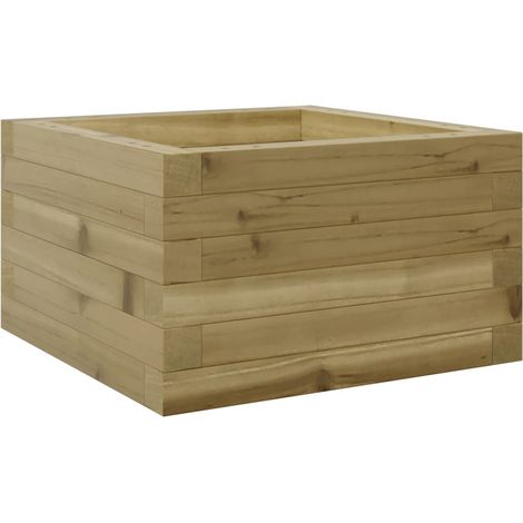 Fioriera rialzata per piante e fiori terrazza giardino 40 x 40 x 23 cm legno di pino impregnato marrone 020037523