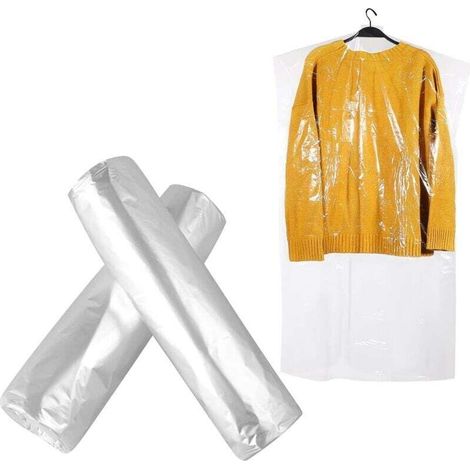 Copriabiti monouso antipolvere – 100 pezzi, 60 x 100 cm, in polietilene leggero, per abiti e giacche