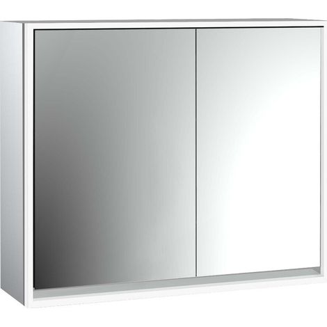 Armario con espejo iluminado loft, 800mm, 2 puertas, modelo de (1/5)
