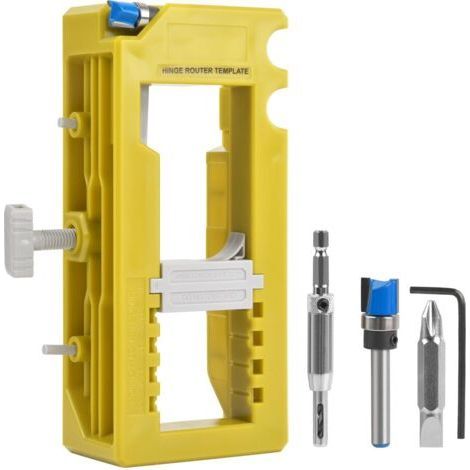 Kit d'installation de charnière de porte à mortaiser pour charnières de porte robustes - Kit d'installation de serrure de porte - Convient pour une longueur de 7,6 à 12,7 cm, rayon de 0,6 cm (1/5)