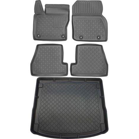 Juego de alfombrillas para coche y maletero para Ford Focus III Kombi (marzo de 2011 a agosto de 2018).