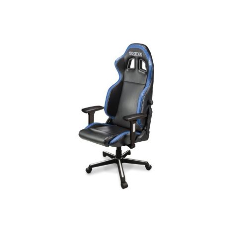 Sillon piel oficina-gaming azul