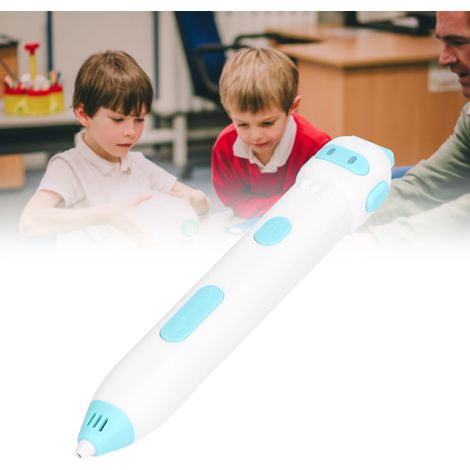 3D-Druckstift zum Malen und Spielen, originelles Geschenk für Kinder, kreativer Stift für 3D-Malerei, Niedertemperatur-Druckstift für Kinder, USB-aufladbar, blau (1/5)