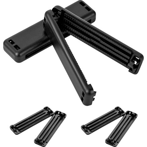 Lot de 4 clips de ceinture de sécurité universels - En ABS - Noir - Pour voiture, camion, SUV (1/5)
