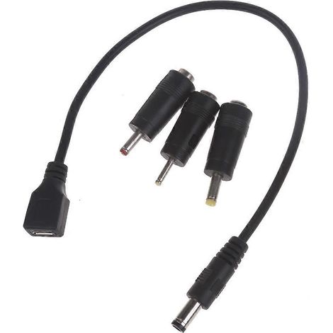 Micro-USB-Buchse auf DC 5,5 x 2,1 mm Stecker (Stromanschluss) auf DC 4,0 x 1,7 3,5 x 1,35 3,5 x 1,3