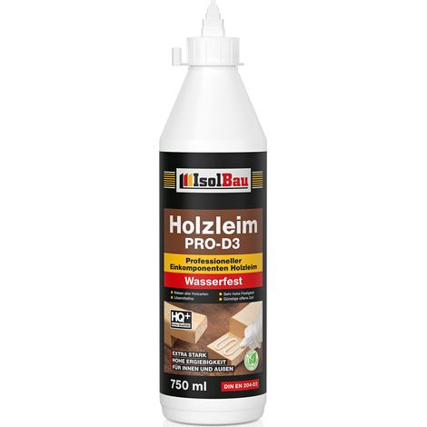 Holzleim D3 Holzkleber Leim 1 x 750 ml (860 g) Wasserfest Leim Kleber Weiß (1/5)