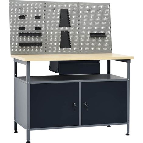 Établi avec 3 panneaux muraux (1/5)