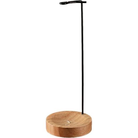 Brûleur D'Encens À Fil - Poêle À Bois D'agar - Hauteur 25,3 Cm - Base 9,1 X 2 Cm - Métal Et Bois - Noir Or - 1 Pièce (1/5)