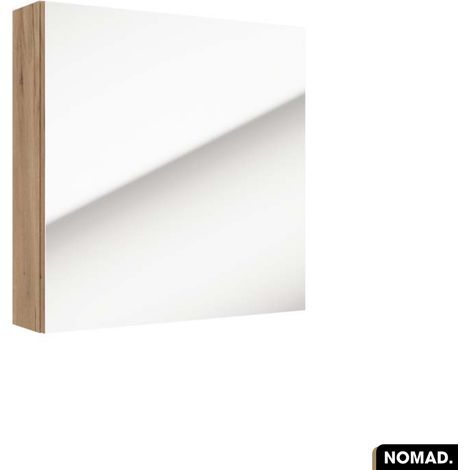 Amoire/Miroir de salle de bain  NOMAD  OAK  60 x 60 x 15 cm