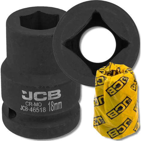 JCB Schlagschrauber-Steckschlüssel 3/4" 18 mm 6-Kant Cr-Mo