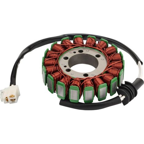 Kit de réparation du système de charge pour Yamaha YZF-R6S (2006-2009) (3 pièces) : bobine de stator + joint d'étanchéité en papier + redresseur Kit de réparation professionnel pour générateur de mot (1/4)