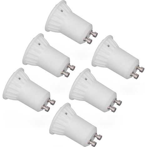 Lot de 6 ampoules LED GU10 dimmables 360 lumens, 90% d'économie d'énergie, 4W MR11 pour spots paysagers et rails (220V, lumière chaude) (1/5)