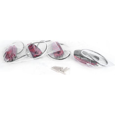 4x Lampe de Gabarit LED 2 Ampoules pour Voiture Camion Remorque Caravane Feu de Position Rouge 12V 24V (1/5)