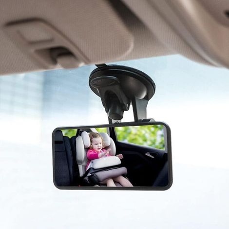 Baby-Auto-Rückspiegel, Innenspiegel zur Überwachung der Rückbank, 360°-Weitwinkel, verstellbare Drehung für mehr Sicherheit