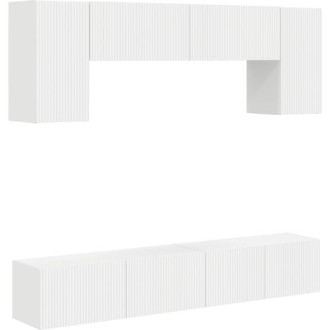 Conjunto de mueble de TV 4 uds. Madera de ingeniería vidaXL (1/5)