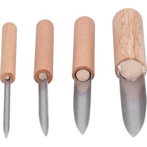 Outil de sculpture de poterie en acier inoxydable, lot de 4 emporte-pièces semi-ronds pour argile (1/5)