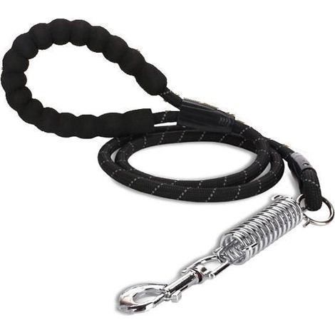 Laisse pour chien de 5 pieds avec ressort puissant, pour gros chien et promenade en plein air Laisse pour chien de 12 mm de (1/4)