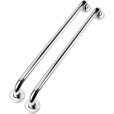 Barre d'appui de sécurité pour salle de bain, acier inoxydable (lot de 2) poignée de douche, main courante de sécurité pour baignoire, douche, toilette, 80 cm (1/5)