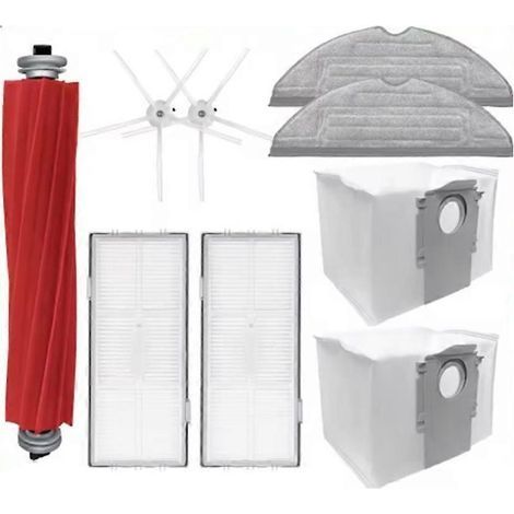 Accessoires pour aspirateur Roborock S7 Maxv Ultra/S7 Pro Ultra : brosse principale, filtre à poussière, brosse latérale, brosse de nettoyage. (1/5)