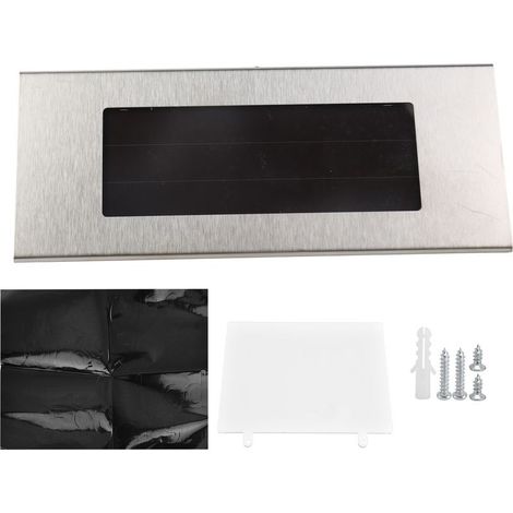 Plaque lumineuse numéro maison avec LED - Autonomie solaire, résistant à l'eau IP65 - Matière acier inoxydable & ABS (Unitaire) - Pour villa, entreprise, ferme (1/4)