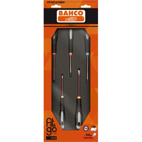 Bahco Fit&Go 1/3 Schaumstoffeinlage ERGO Schraubendrehersatz - 6-tlg. (1/3)